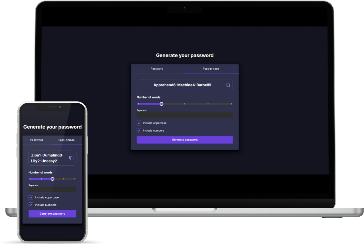 Password Generator website Image